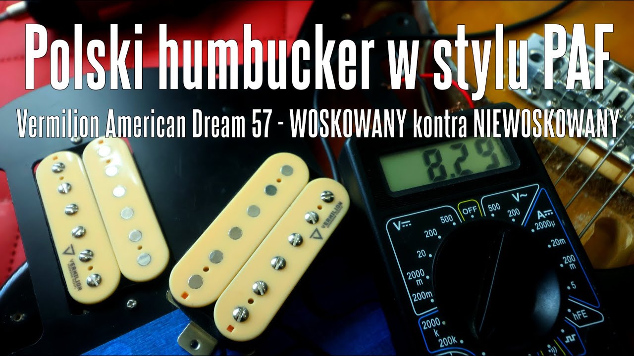 Polski humbucker w stylu PAF - woskowany i niewoskowany Vermilion American Dream 57 - FOG