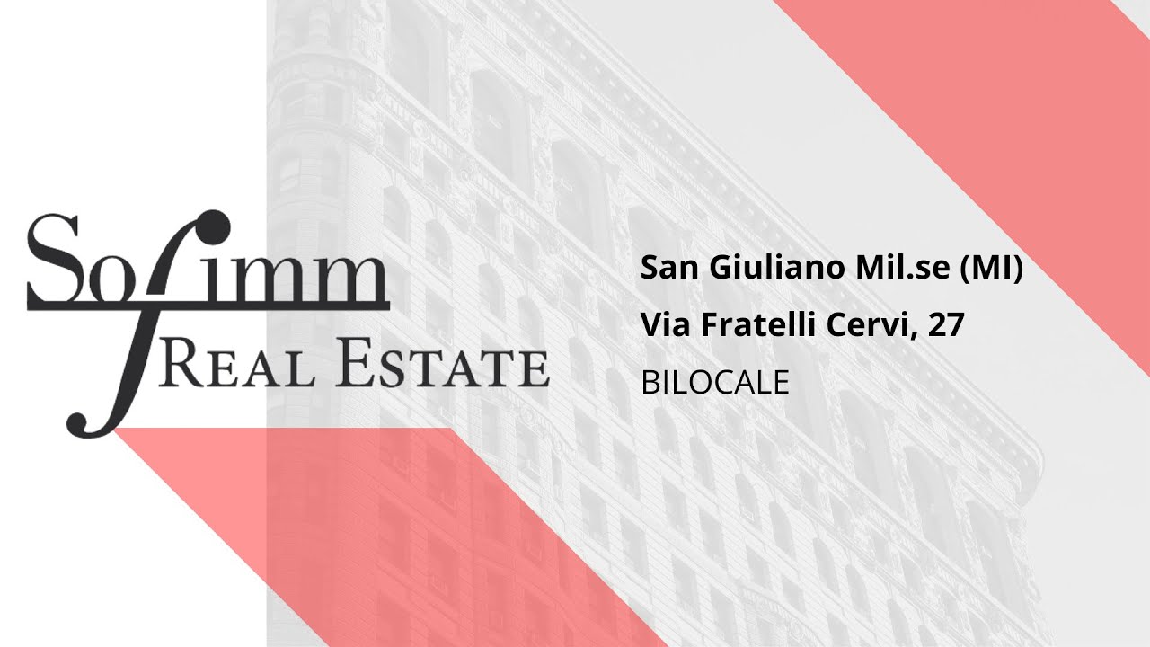 BILOCALE ARREDATO di 55mq IN LOCAZIONE, VIA F. CERVI n27 - SAN GIULIANO MILANESE (MI)