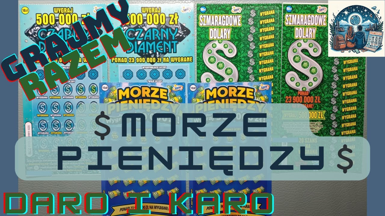 Daro i Karo zdrapkują💑. Morze Pieniędzy 💰💲. Jest remis😁🥳  ODC #148 #lotto #zdrapki #scratch