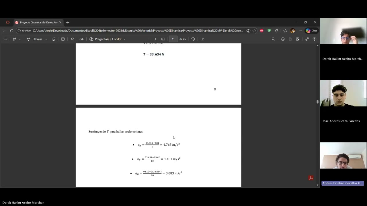 Video Explicativo Proyecto Dinamica Grupo#1 MV Derek Acebo, José Icaza, Andrés Cevallos