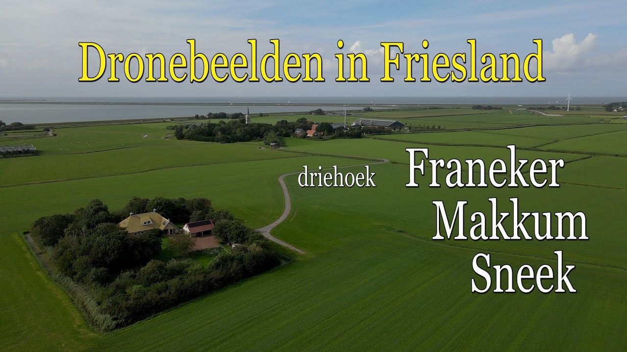 Beelden gemaakt, in september 2021, met een drone uit Friesland tussen Franeker, Sneek en Makkum.