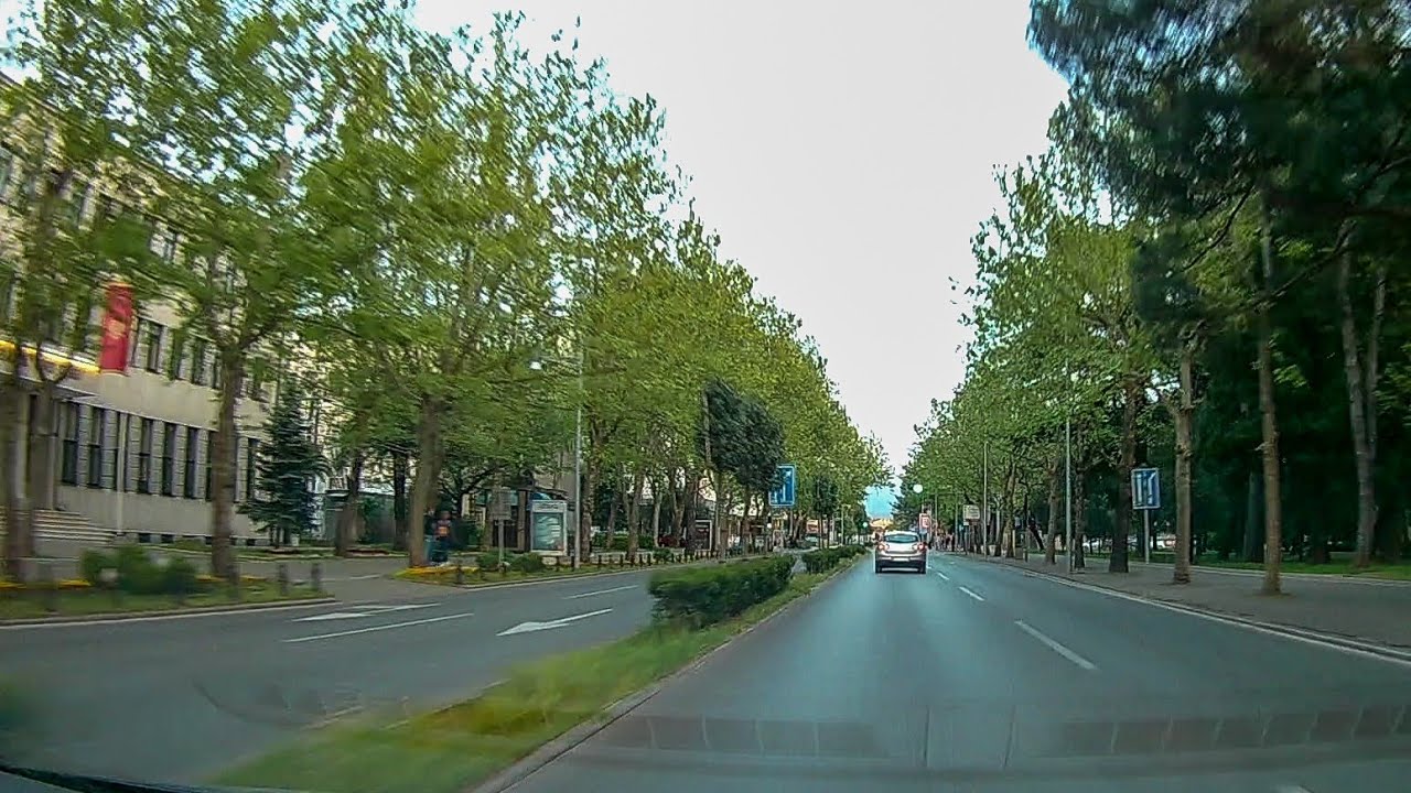 Podgorica, Bulevar Svetog Petra Cetinjskog i Ulica Pete proleterske brigade - snimak vožnje