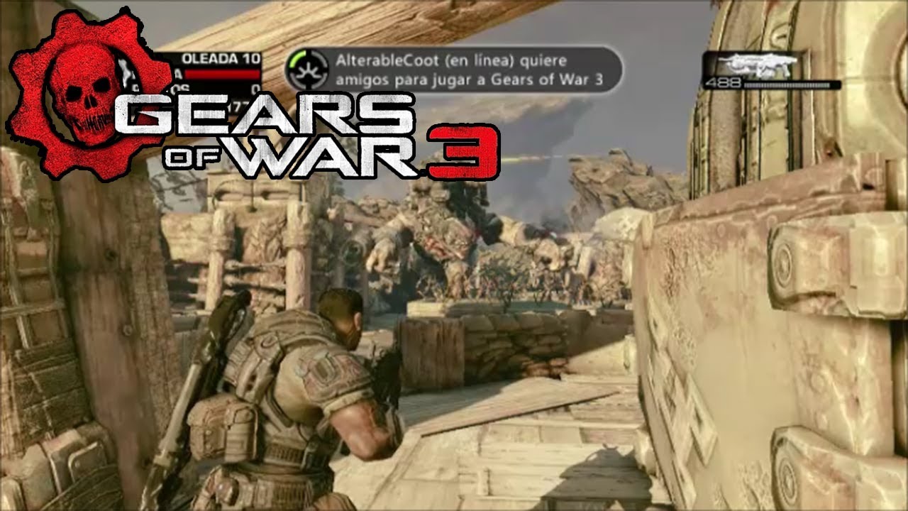 Gears of war 3: Modo Horda en Trincheras / Oleada del 1-10 / UN BRUMAK! :'v / Gameplay HD