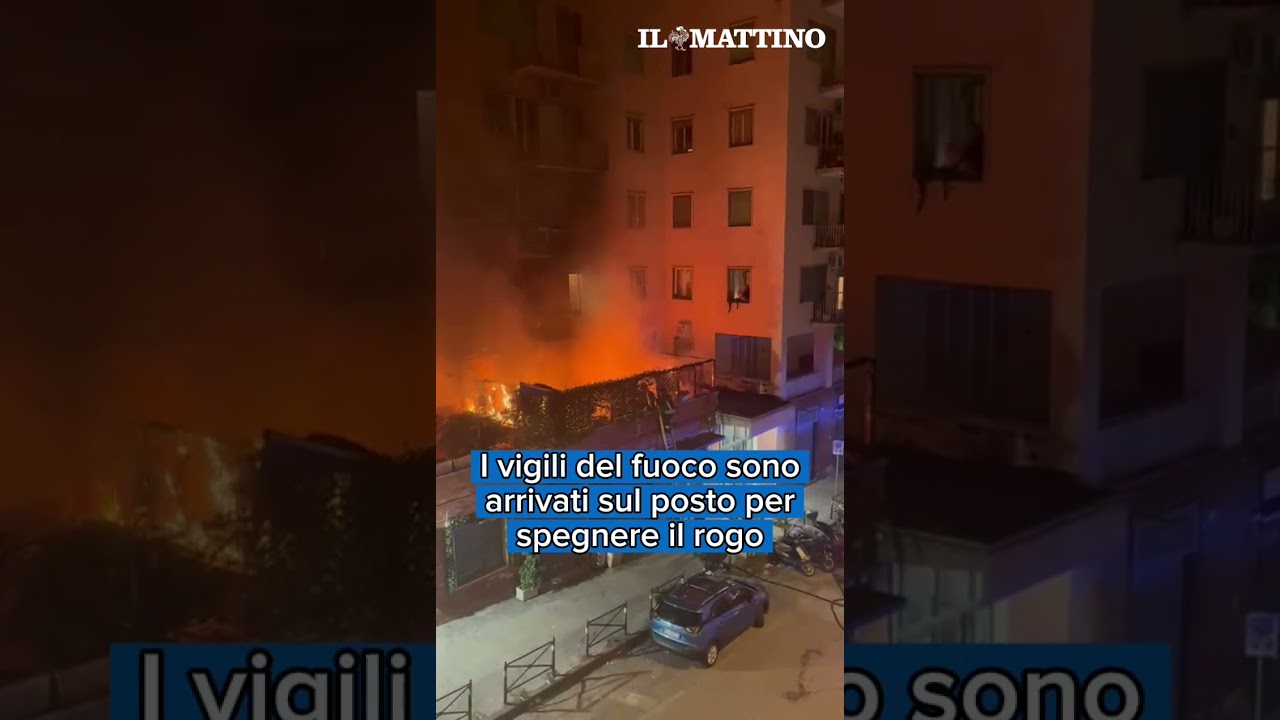 Capodanno, incendio a Napoli causato dai botti al Vomero
