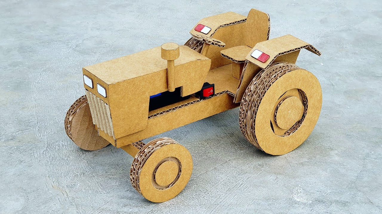 How To Make Swaraj 855 Tractor With Cardboard | Very Simple 