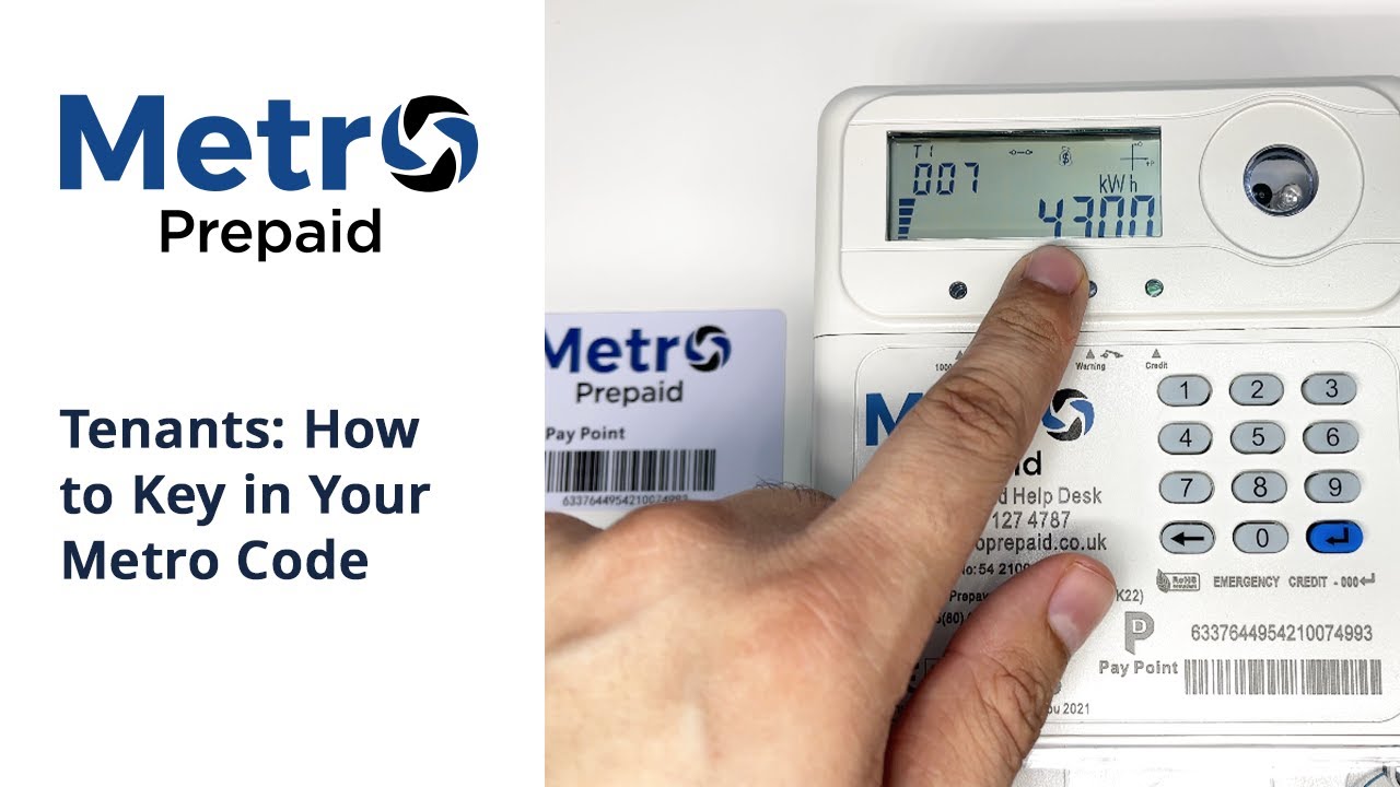 Tenants: How to Key In Your Metro Code