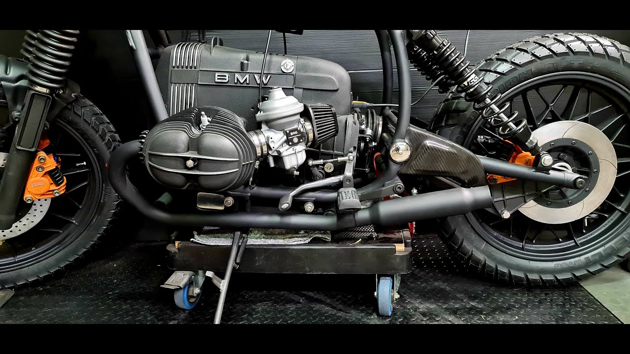 BMW R100 First start after full engine rebuild after nearly 12 months on my cafe racer project 