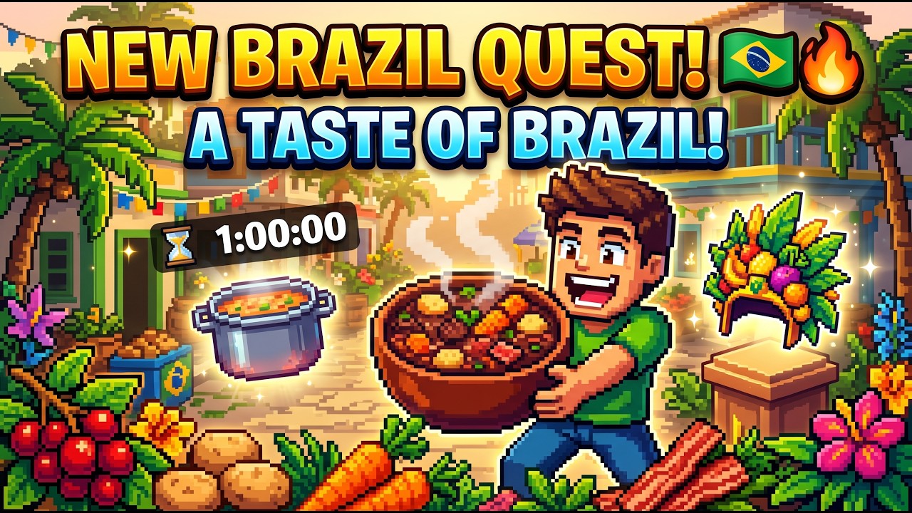 PIXELS︱ A TASTE OF BRAZIL!🔥 New Pixels Quest Guide & Reward!︱