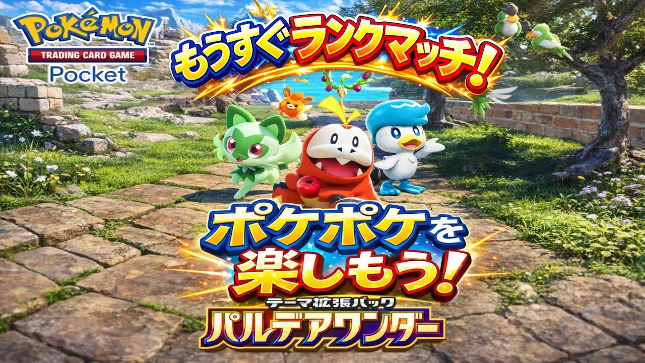 【ポケポケ】もうすぐランクマ！強いデッキ探し！誰でも使えたら最高！最強！【パルデアワンダー/Pokémon Trading Card Game Pocket】#ポケポケ #ポケモン #ポケカ