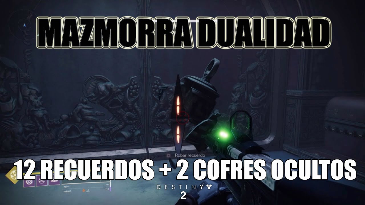 Mazmorra Dualidad - 12 Recuerdos + cofres ocultos - Triunfo: Robo mental - Destiny 2