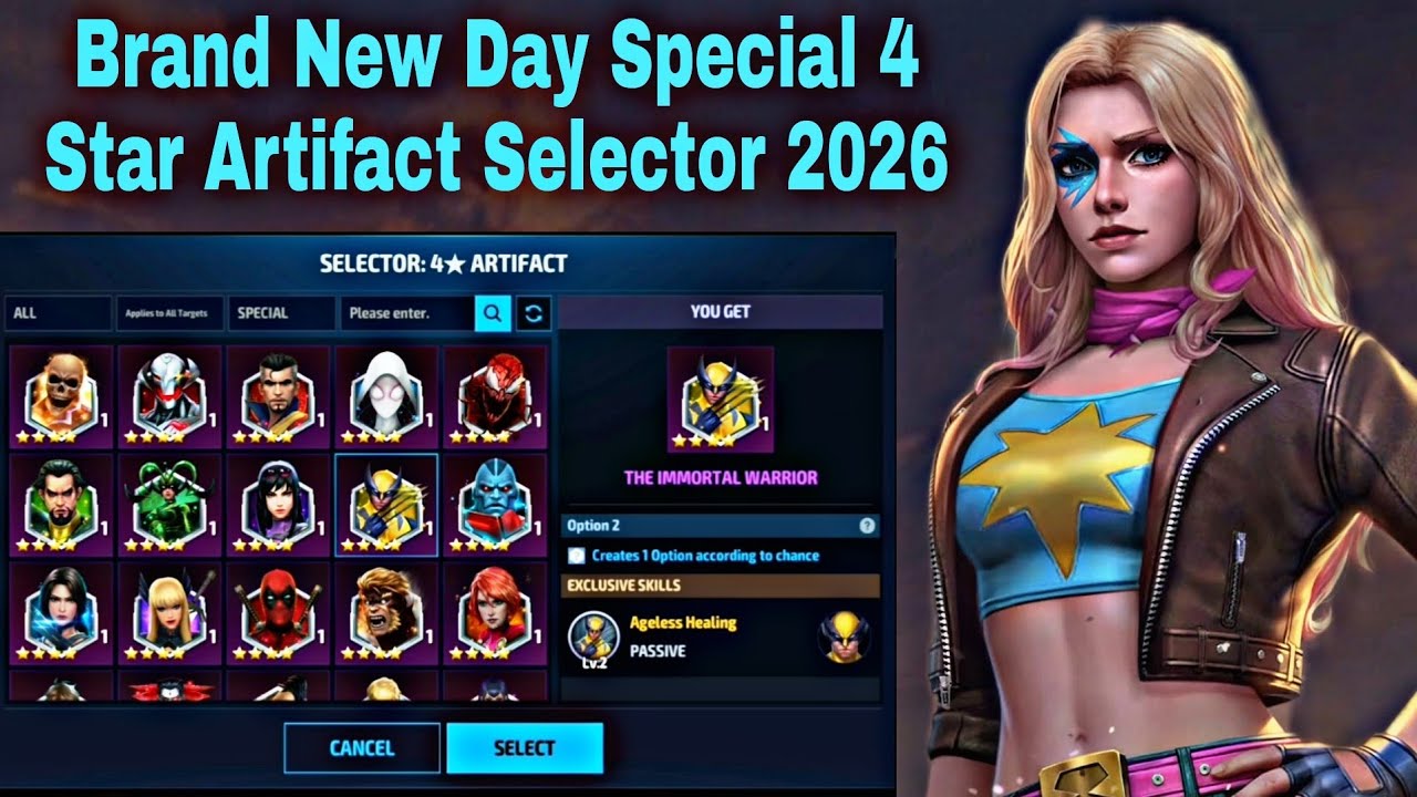 Brand New Day Special 4 Star Artifact Selector 2026 - Marvel Future Fight