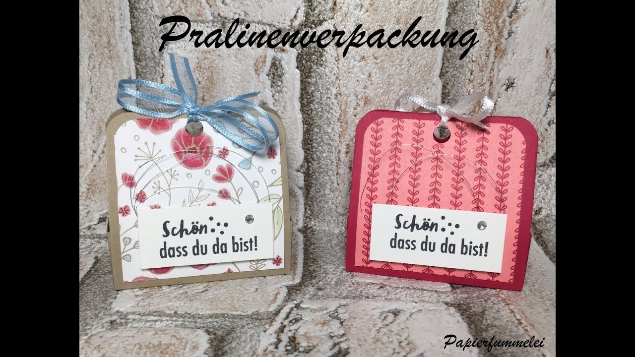 Kleine Verpackung für 2 Pralinen basteln *Tutorial*