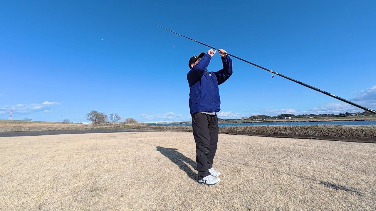 投げ釣り　遠投練習　25サンダウナーCPのガイド位置調整その①