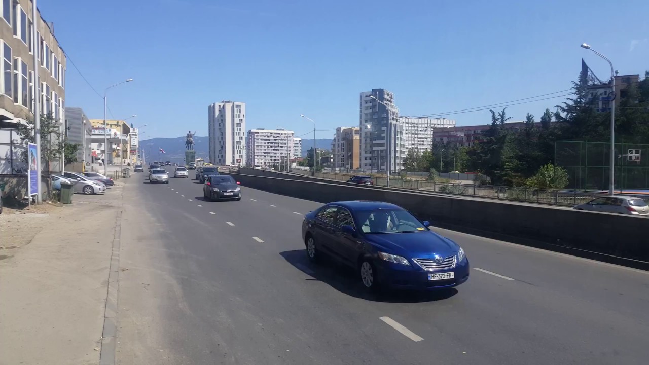 Tbilisi. August 5, 2018. Aghmashenebeli highway - Gagarin str. - Pekini str - Kostava.