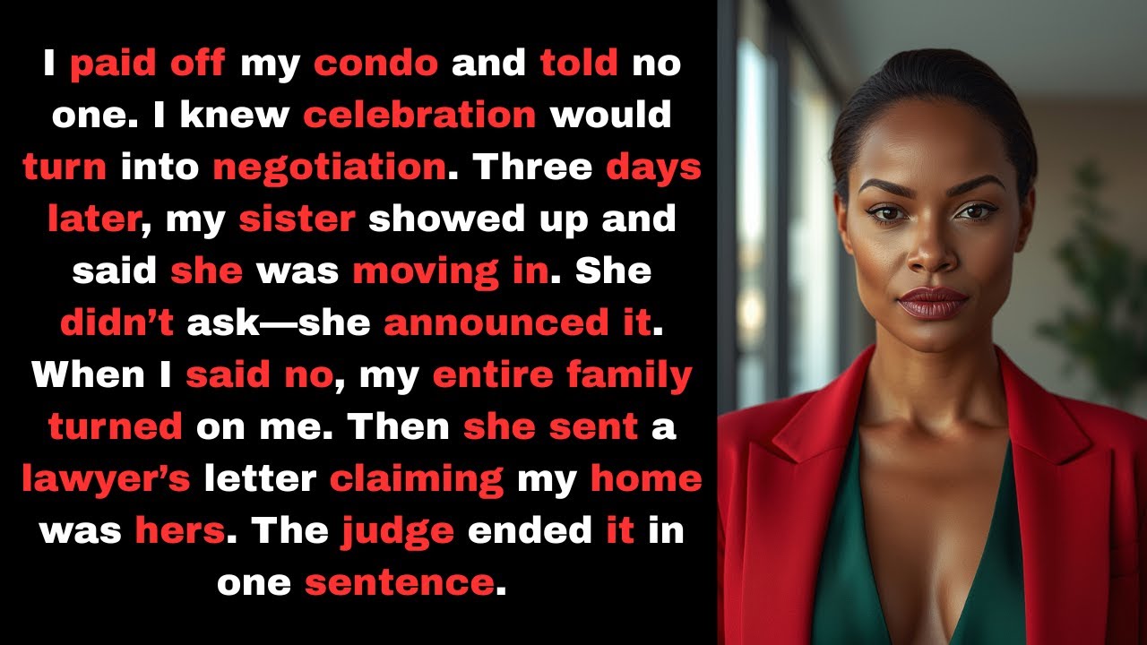 After I Fully Paid Off My Condo, My Sister Showed Up And Announced…