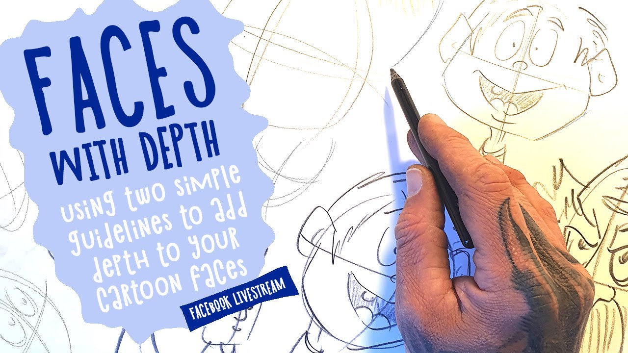 How To Draw Cartoon Faces With Depth Using Two Simple Guidelines