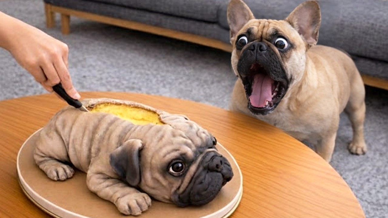 Dog and Cat Reactions to Cutting Cake 😱 Funny Dog and Cat Reactions 2026