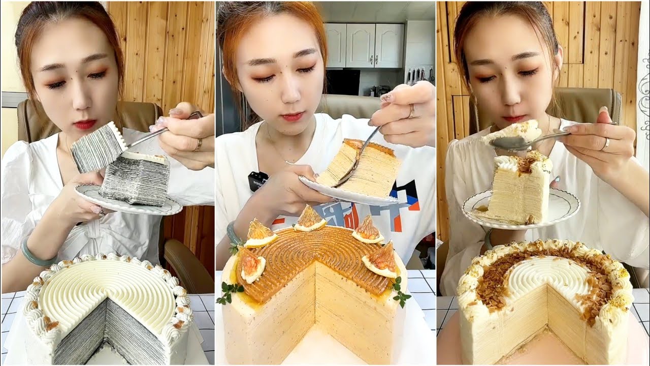 ASMR - #8 || *jiebao6777* MILLE CREPE CAKE EATING