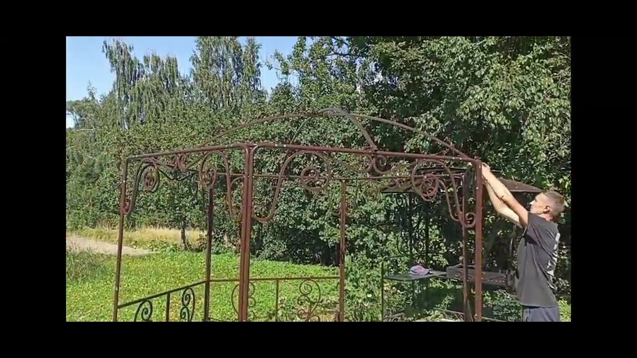 Процесс сборки беседки Верона