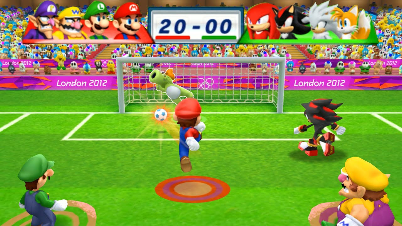 Mario & Sonic At The London 2012 Olympic Games Football Mario, Luigi, Wario, Waluigi