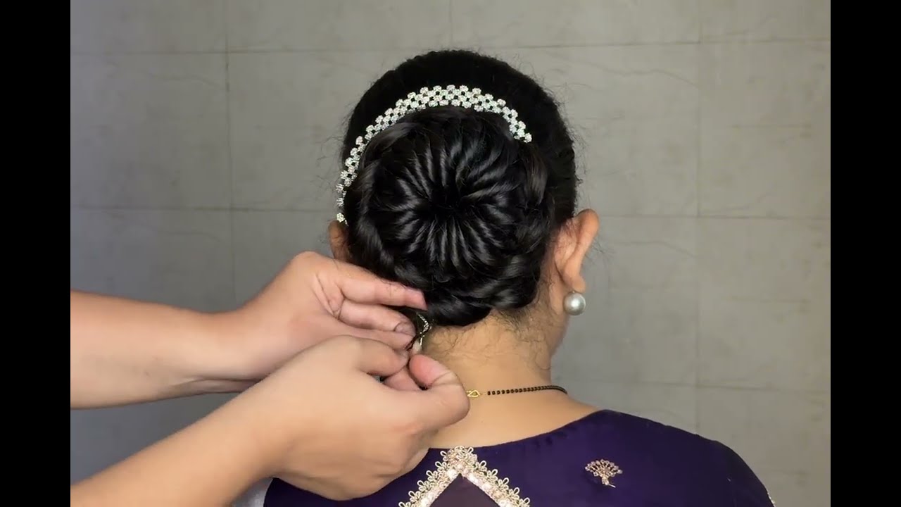 TRENDING DIAMOND NECKLACE HAIRSTYLE 2026 | EASY BUN FOR WEDDING 