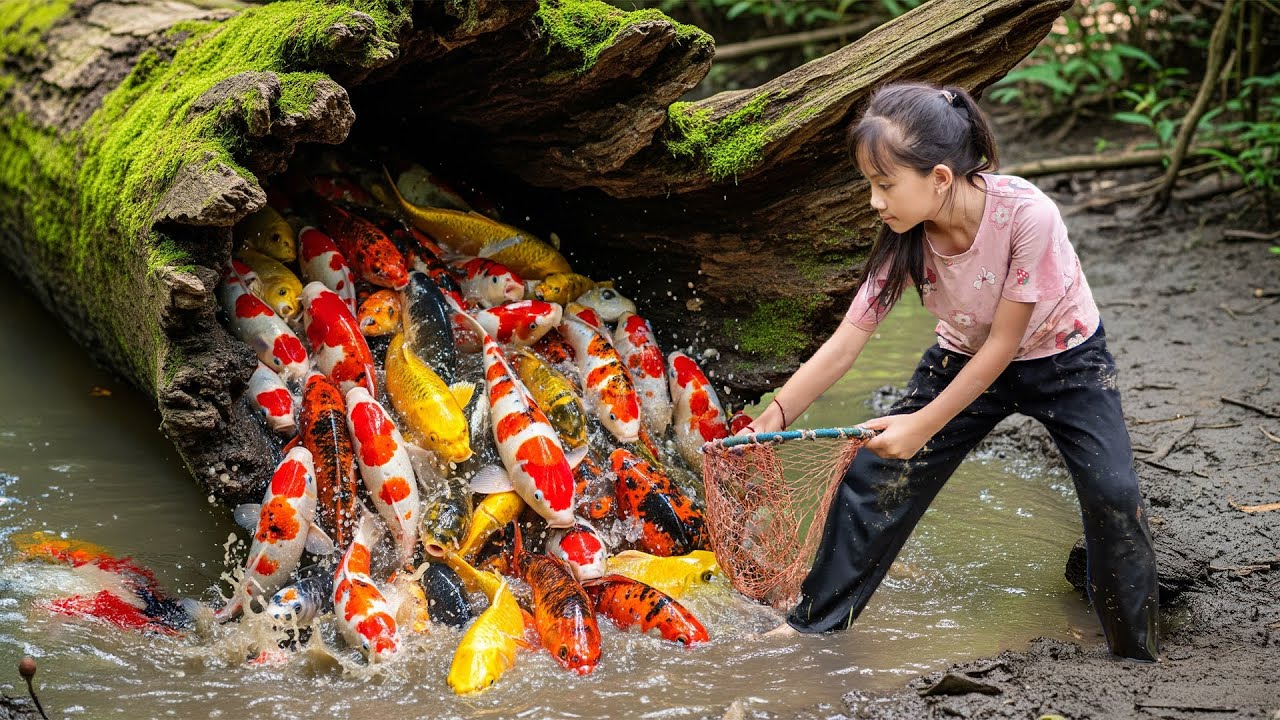 Amazing: Harvest Rare Fish Nesting in Thousand Year Old Rotten Tree Trunks -  Ancient Fish Traps