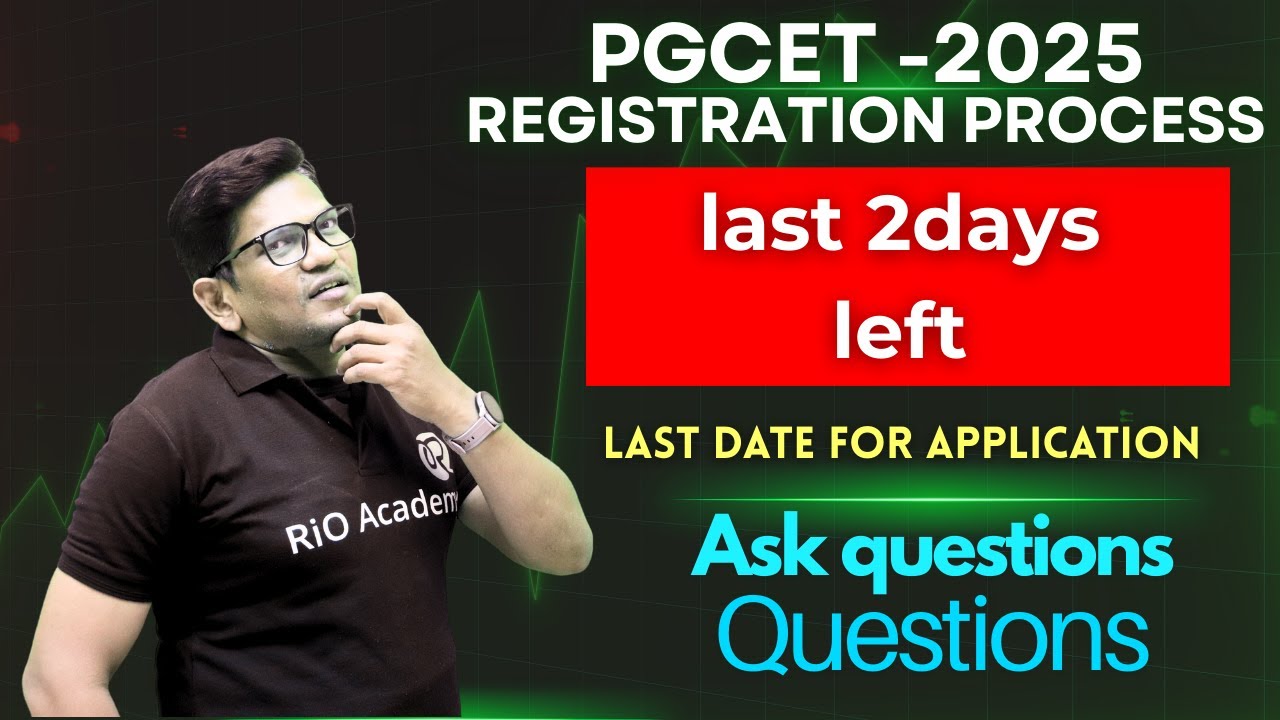 PGCET 2026 UPDATES  | PGCET 2025 Registration  | PGCET MBA -MCA 2026 | Rio Sir |