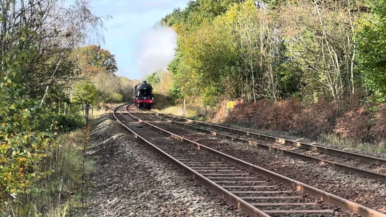 STEAM on LNWR BUXTON branch. JUBILEE 45699 (as 45562) approaches MIDDLEWOOD. Buxton Spa Exp 29/10/23