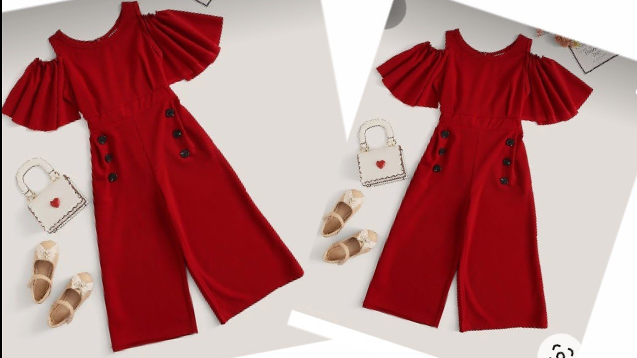8-10Year Baby Girl Jumpsuit Cutting & Stitching|| Kids Jumpsuit Design||Jumpsuit Tutorial