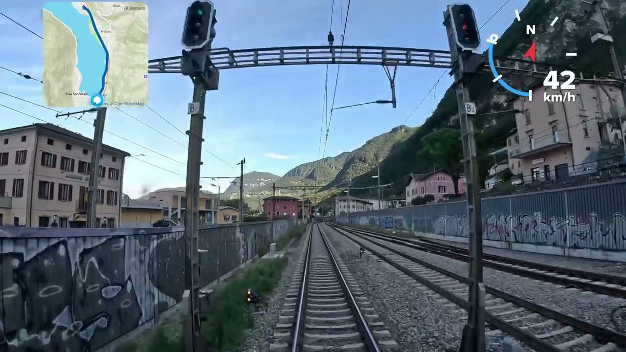 Chiasso - Biasca in cabina di guida della S10 25518