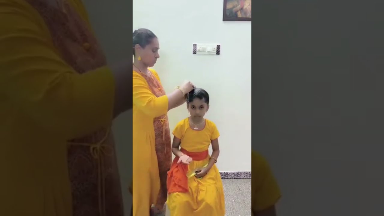 Folk dance hair style - Side knot( Side gantu) tutorial - Nrithya kuteera