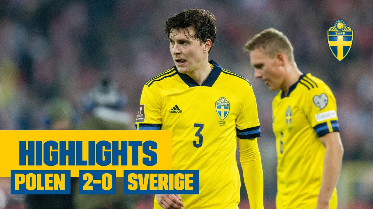 Highlights: Polen - Sverige 2-0 | VM-playoff | Tung förlust