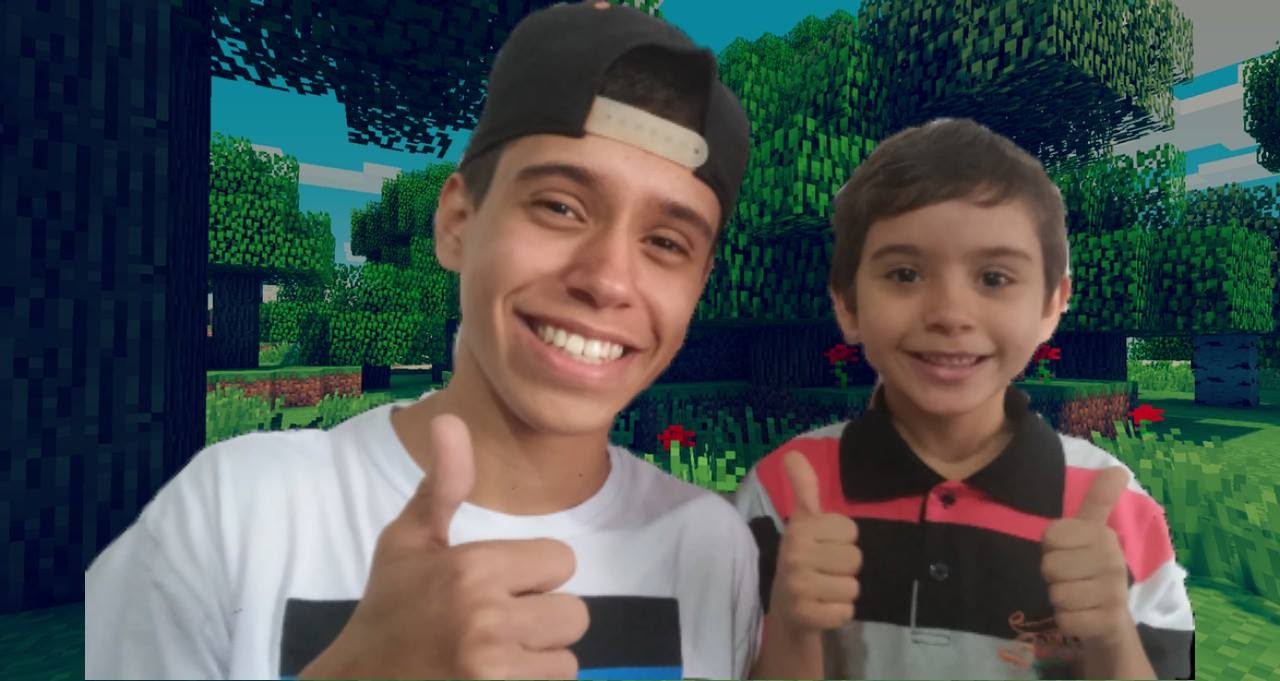 MEU IRM&Atilde;O DE 6 ANOS JOGANDO MINECRAFT ! [MITOU]