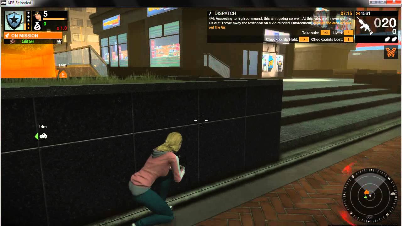 Play APB Reloaded Part 7 Trying to Finish Enforcer Mission without Ammunition