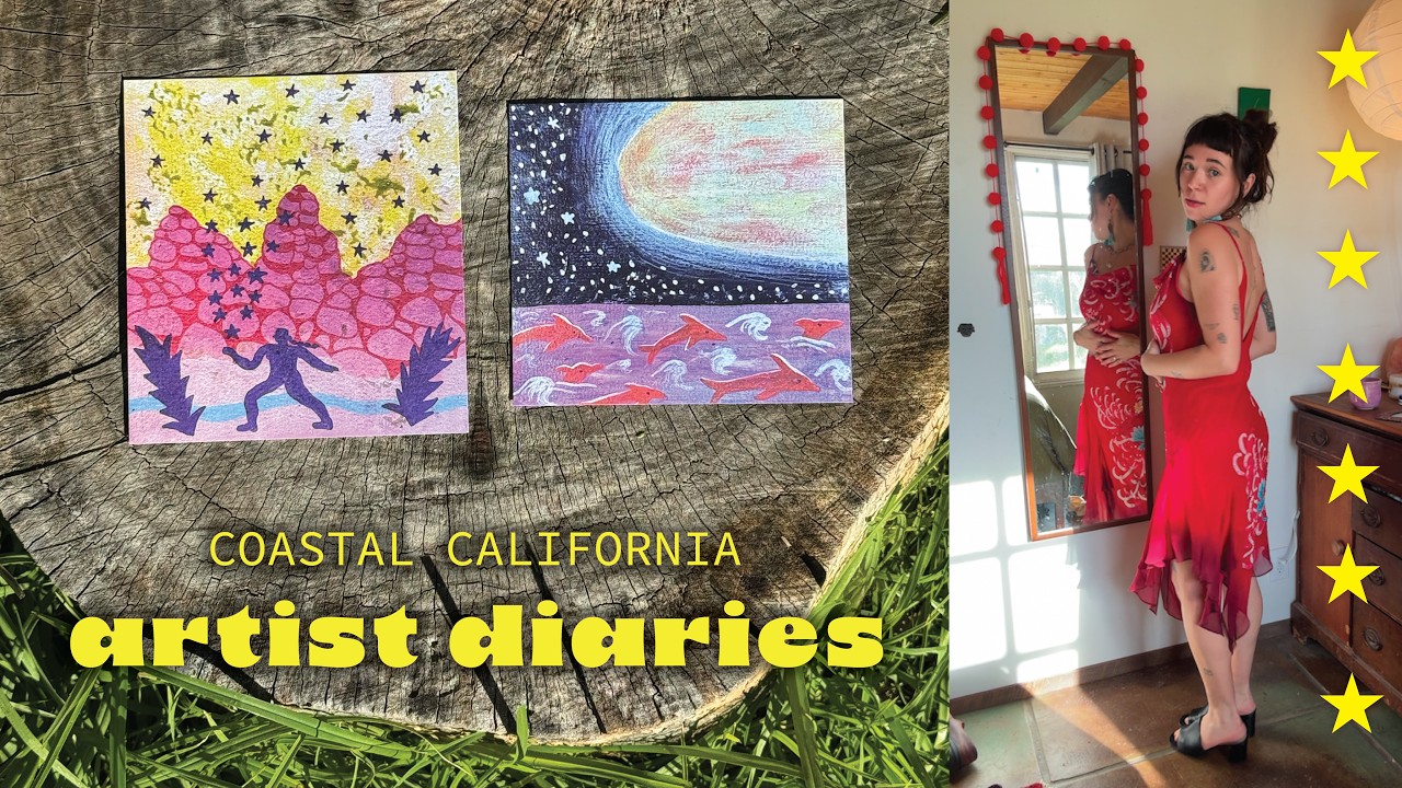 Artist Vlog ☆ market prep, clothing swap haul, coastal California life