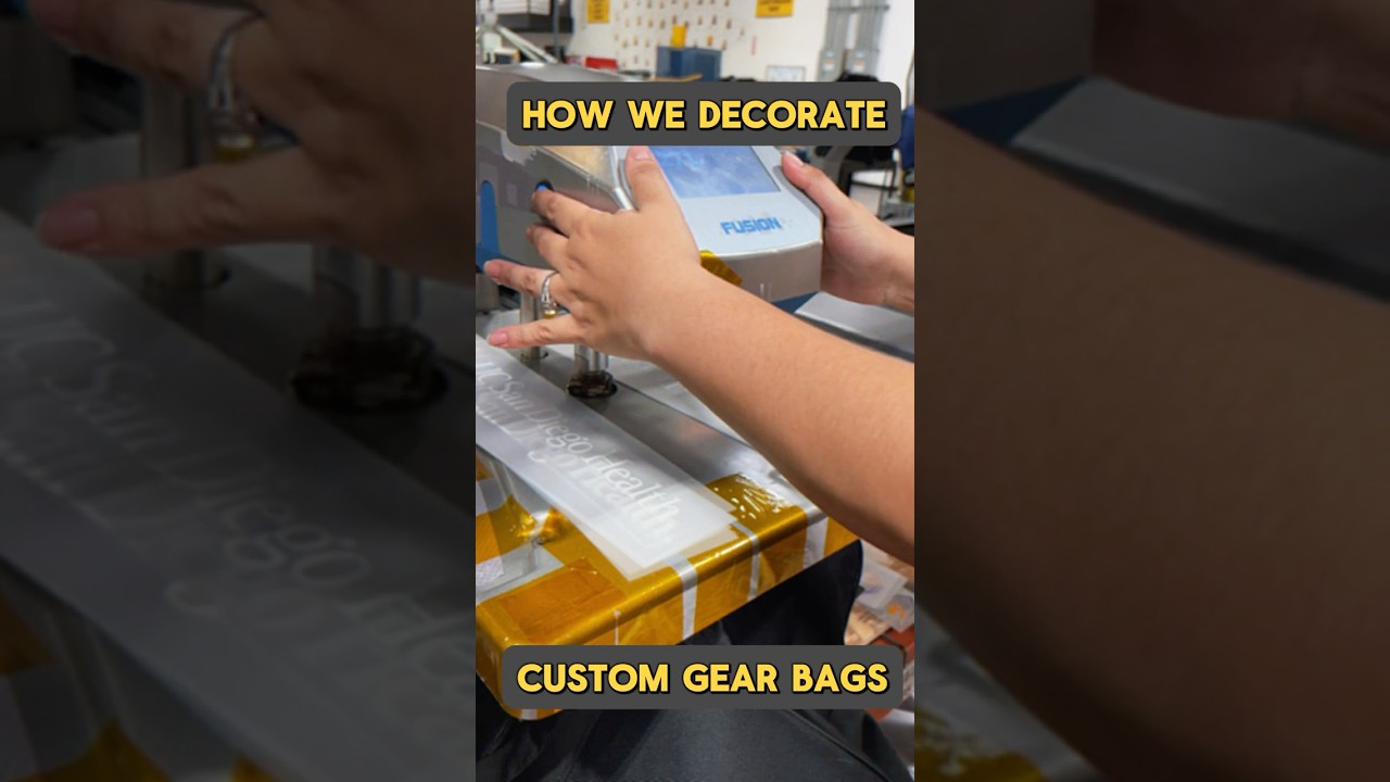 How professionally we decorate custom Gear bags. #custommerch #custombranding #screenprinting