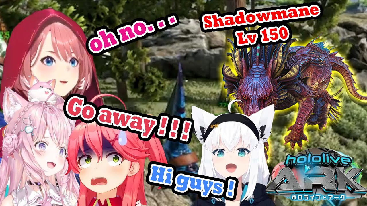 Fubuki casually walked in when Miko Lui Flare and Koyori trying to stay stealthy to tame Shadowmane