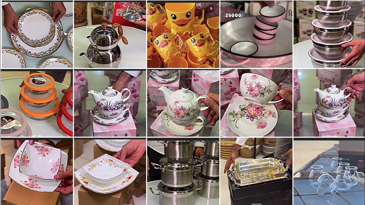 Iraq Crockery items with price part 18 Kitchen crockery items Dinner sets/Tea sets#crockery #vlog