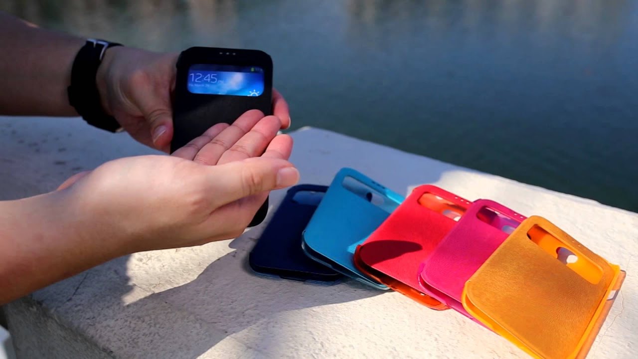 Silicone Case with Leather Flip Cover for Samsung i9500 Galaxy S4