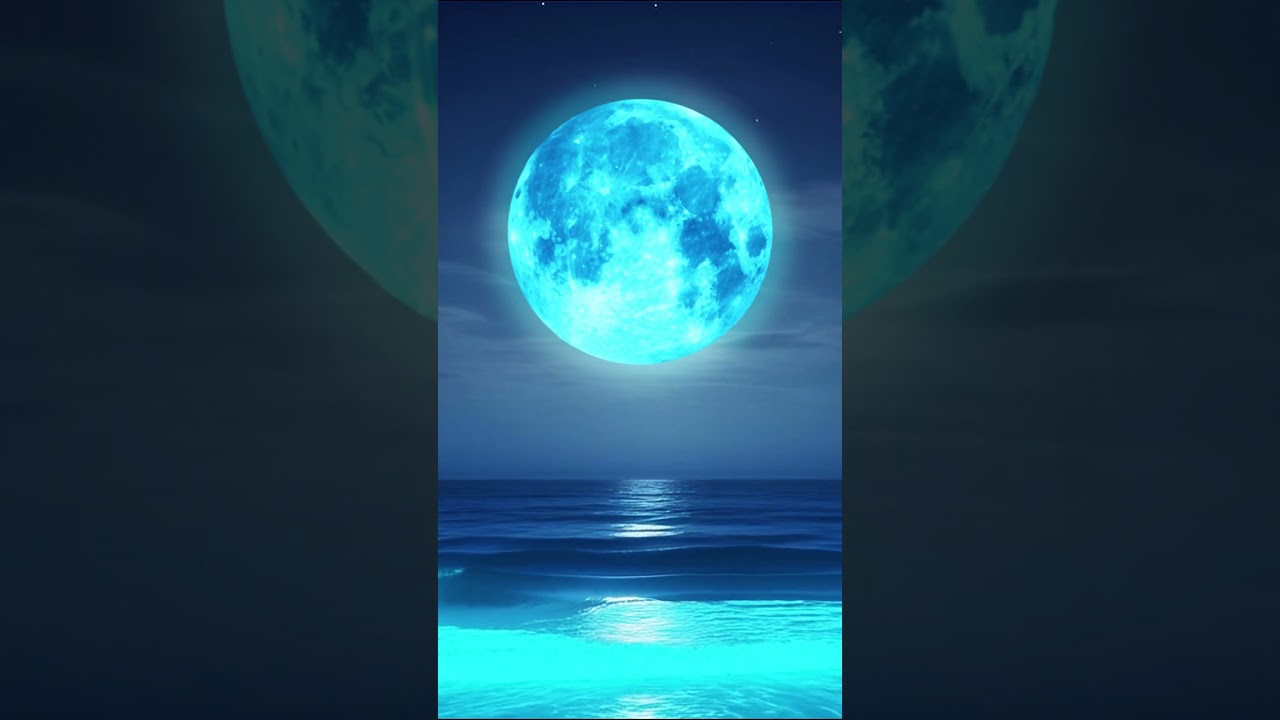 Silent Teal Ocean Under a Blue Moon[Deep Sleep·Still Mind·Inner Calm]  