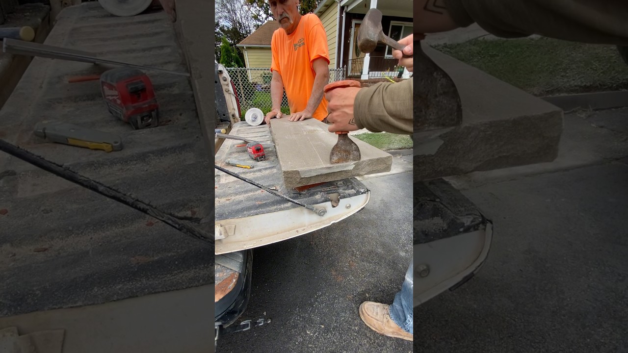 Rockfacing Stone #construction #stone #rockface #trending #viral #bluecollar #diy #howto #stepbystep