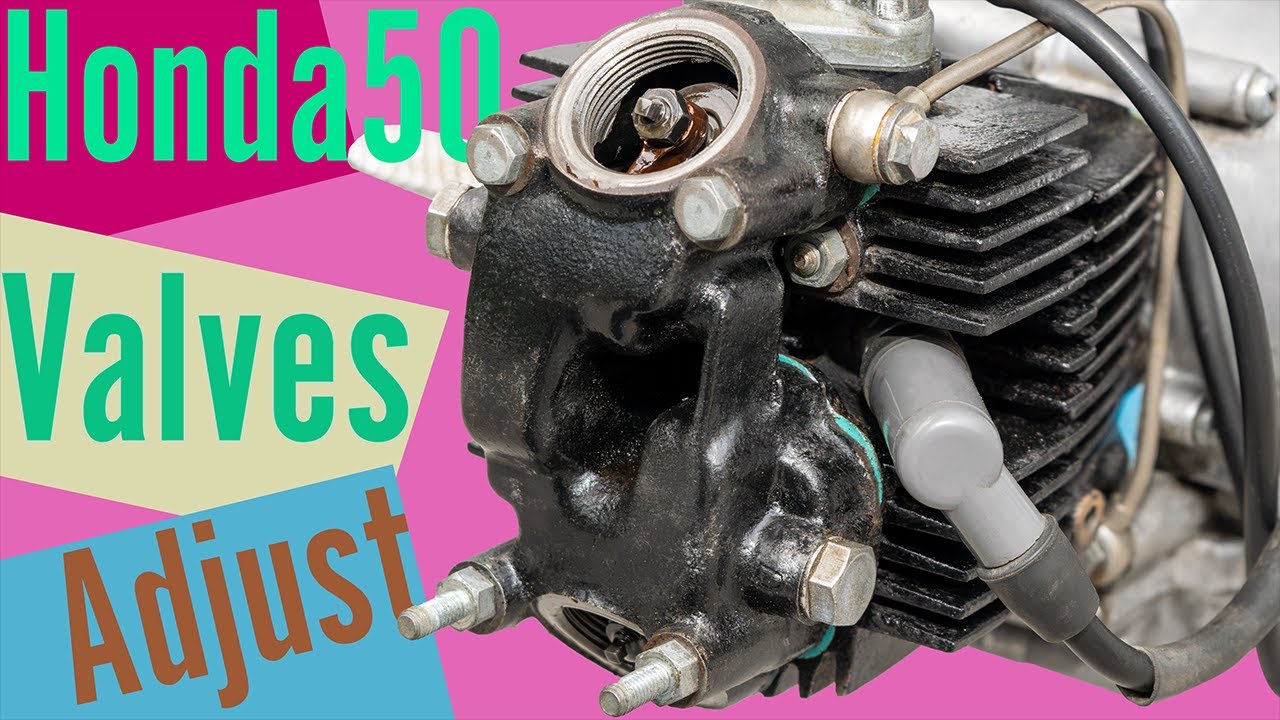 Adjusting Single Cylinder Motorcycle Valves Tappets Honda 50 C100
