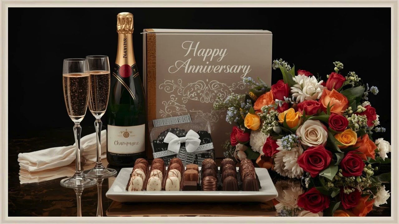 Happy Anniversary Screensaver / 4K / Wallpaper / TV Art / Frame Art