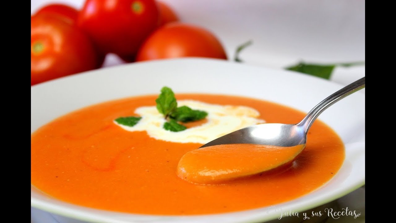 Cómo hacer crema de tomate caliente |FÁCIL Y RÁPIDA