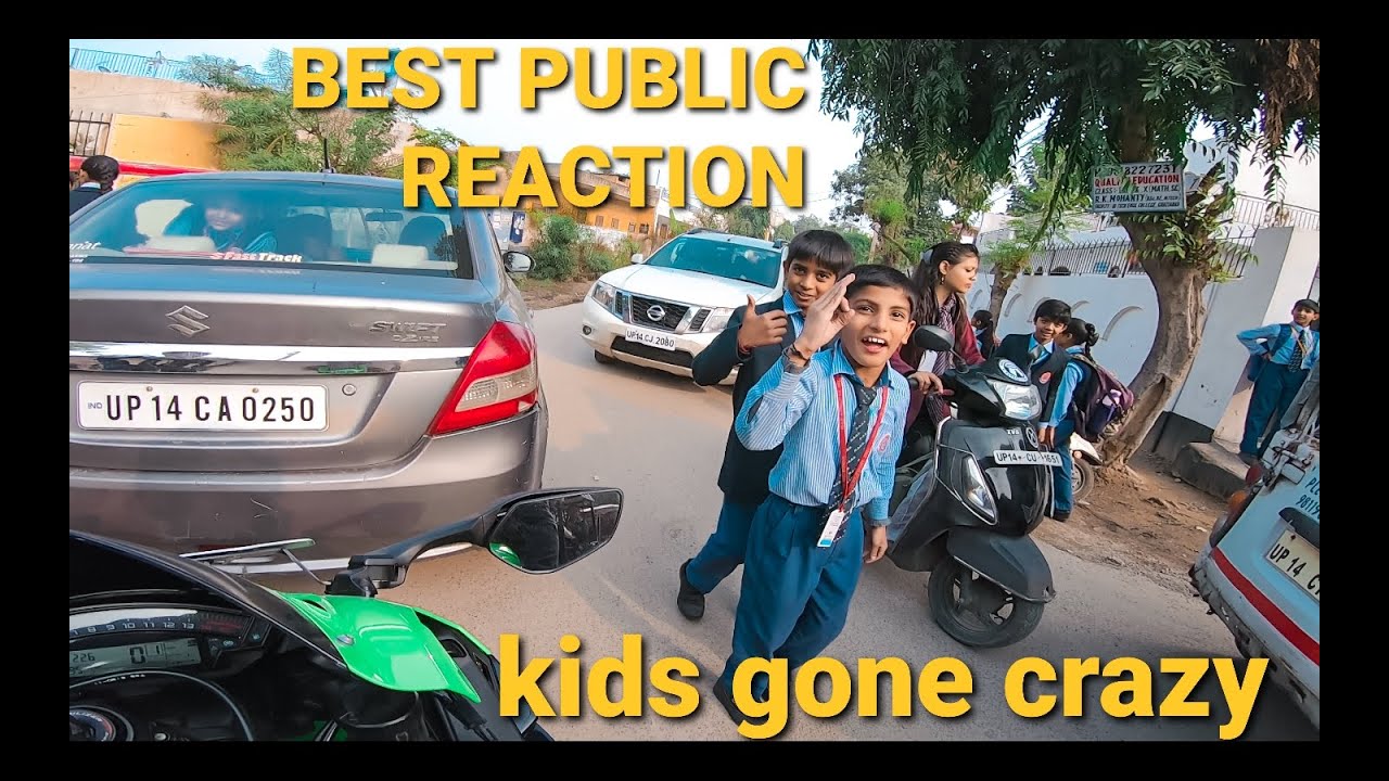 Kawasaki zx10r -Public Reaction | KIDS GONE CRAZY.