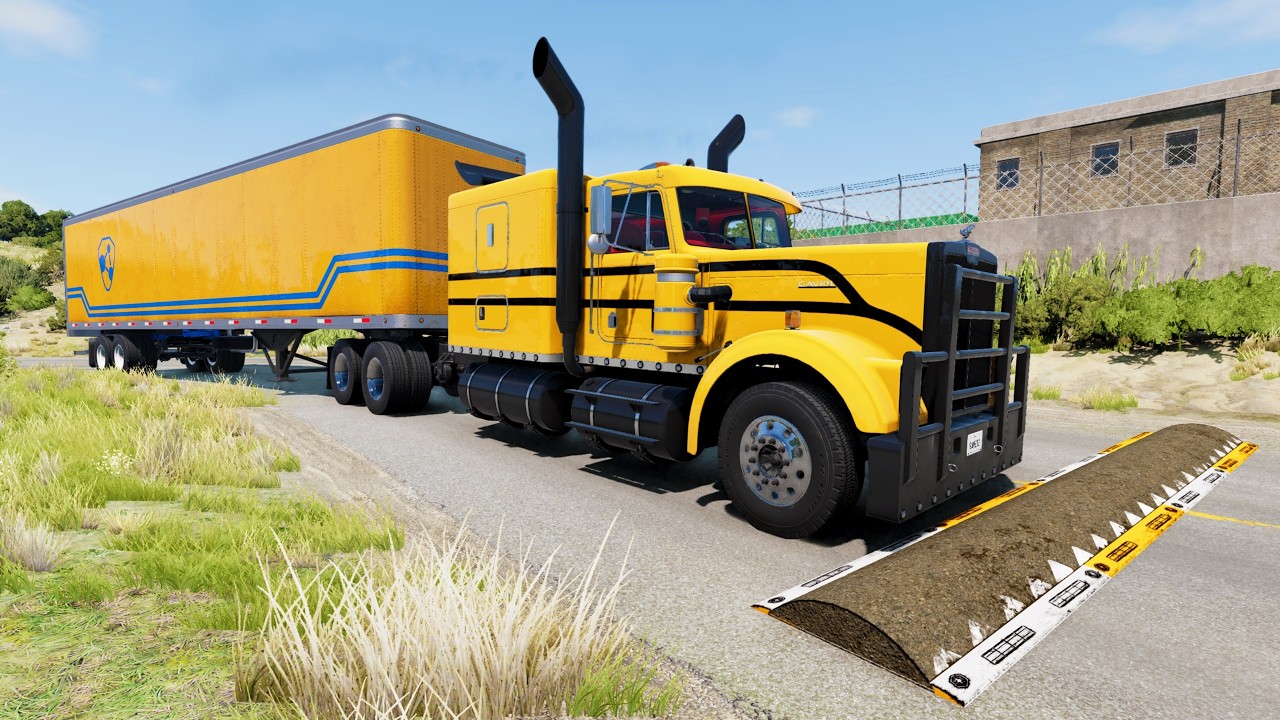 Trucks Vs Massive Speed Bumps #4 - BeamNG.Drive
