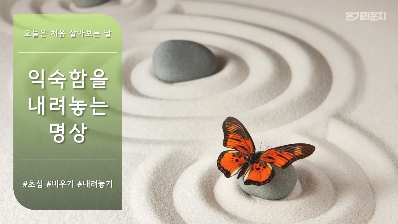 익숙함을 내려놓는 명상 | 오늘은 처음 살아보는 날