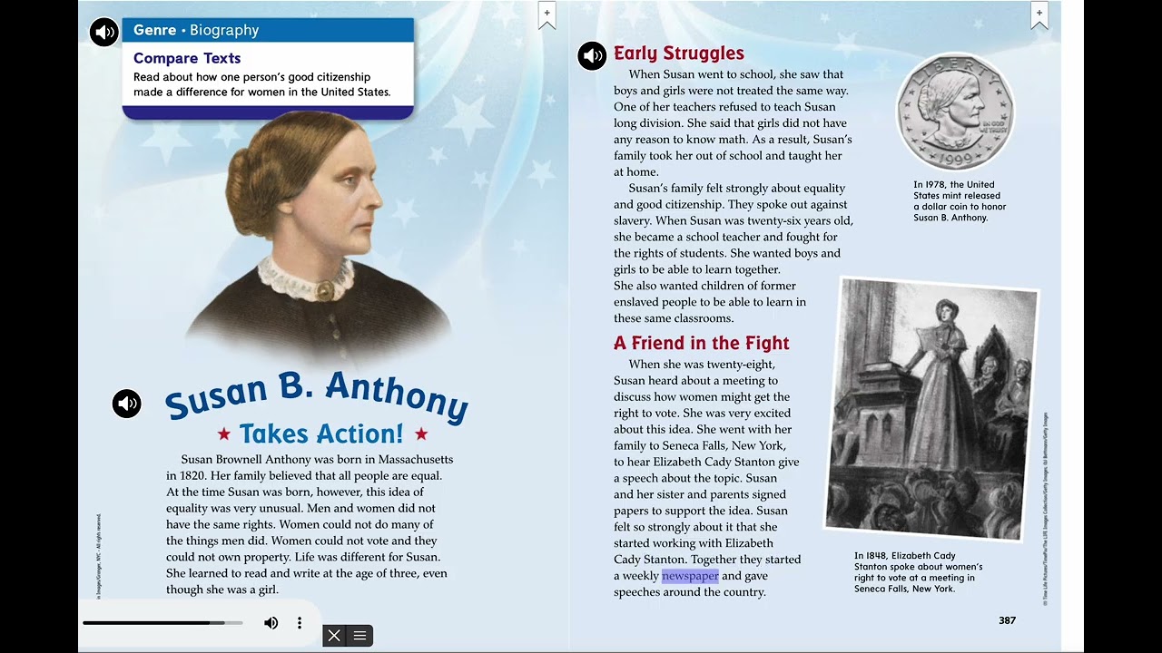 Susan B Anthony- Wonders 3rd Grade
