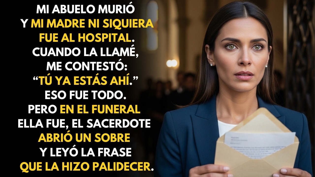 Mi madre NO respondió mientras mi abuelo estaba muriendo. En el funeral, su mensaje la destruyó !