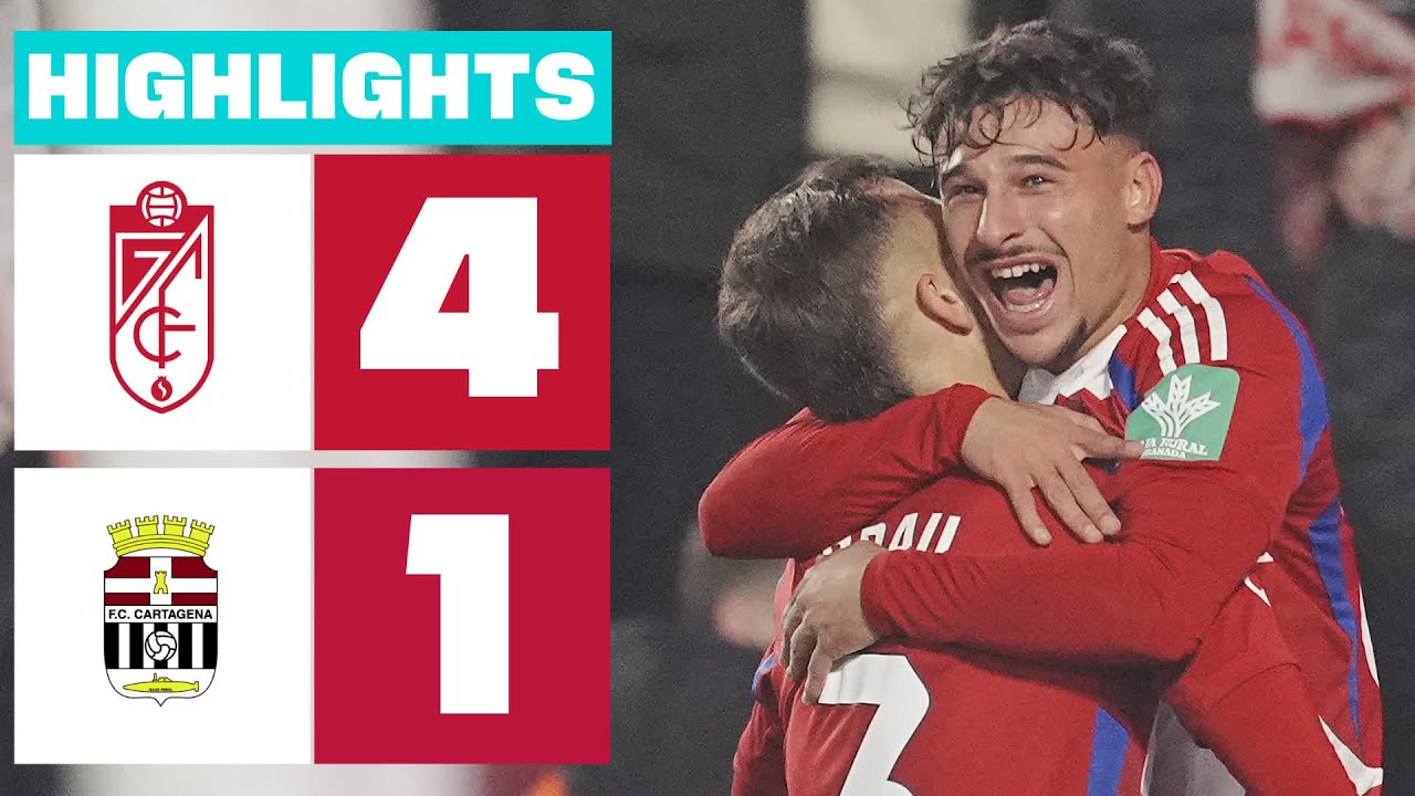 GRANADA CF 4 - 1 FC CARTAGENA I RESUMEN LALIGA HYPERMOTION